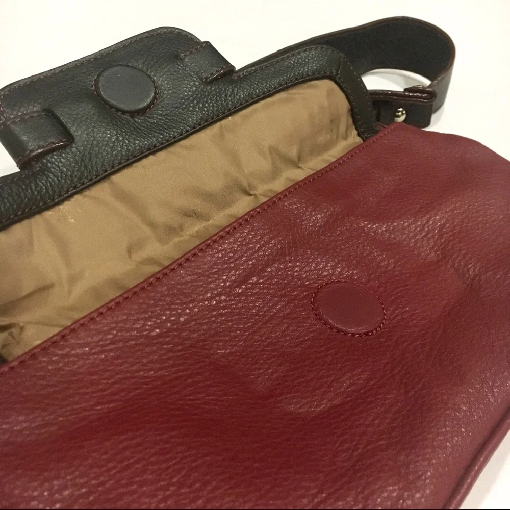 Y2K Leather two-toned shoulder purse red and black